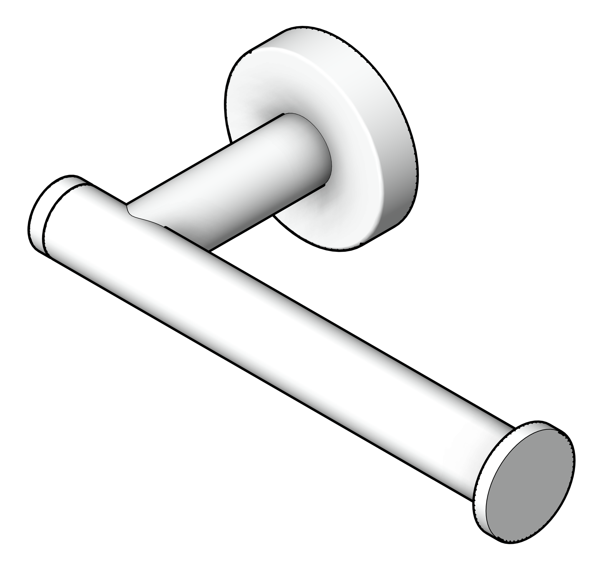 Image of ToiletRollHolder Surface Abey Poco