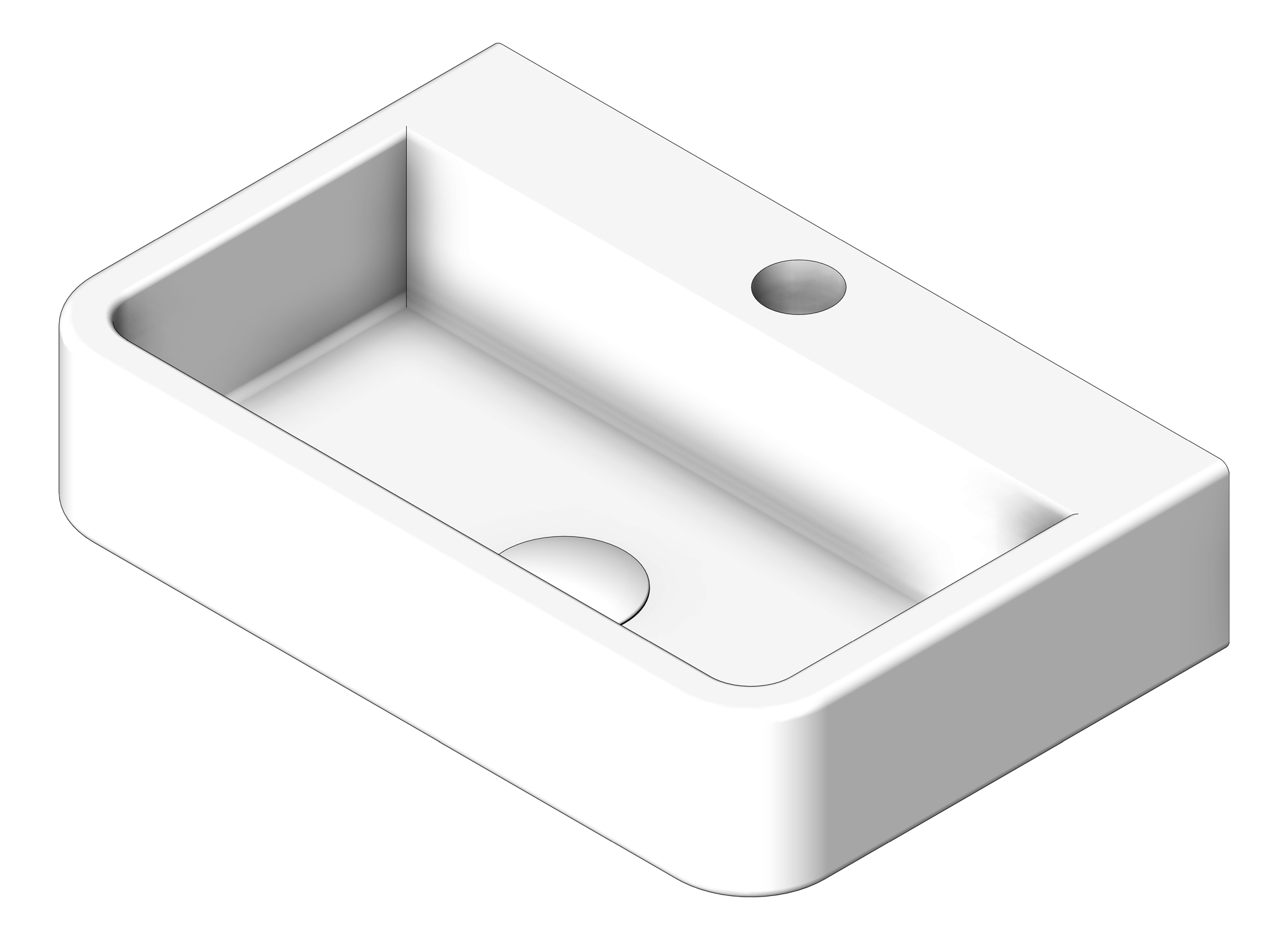 Basin WallHung Abey Vela