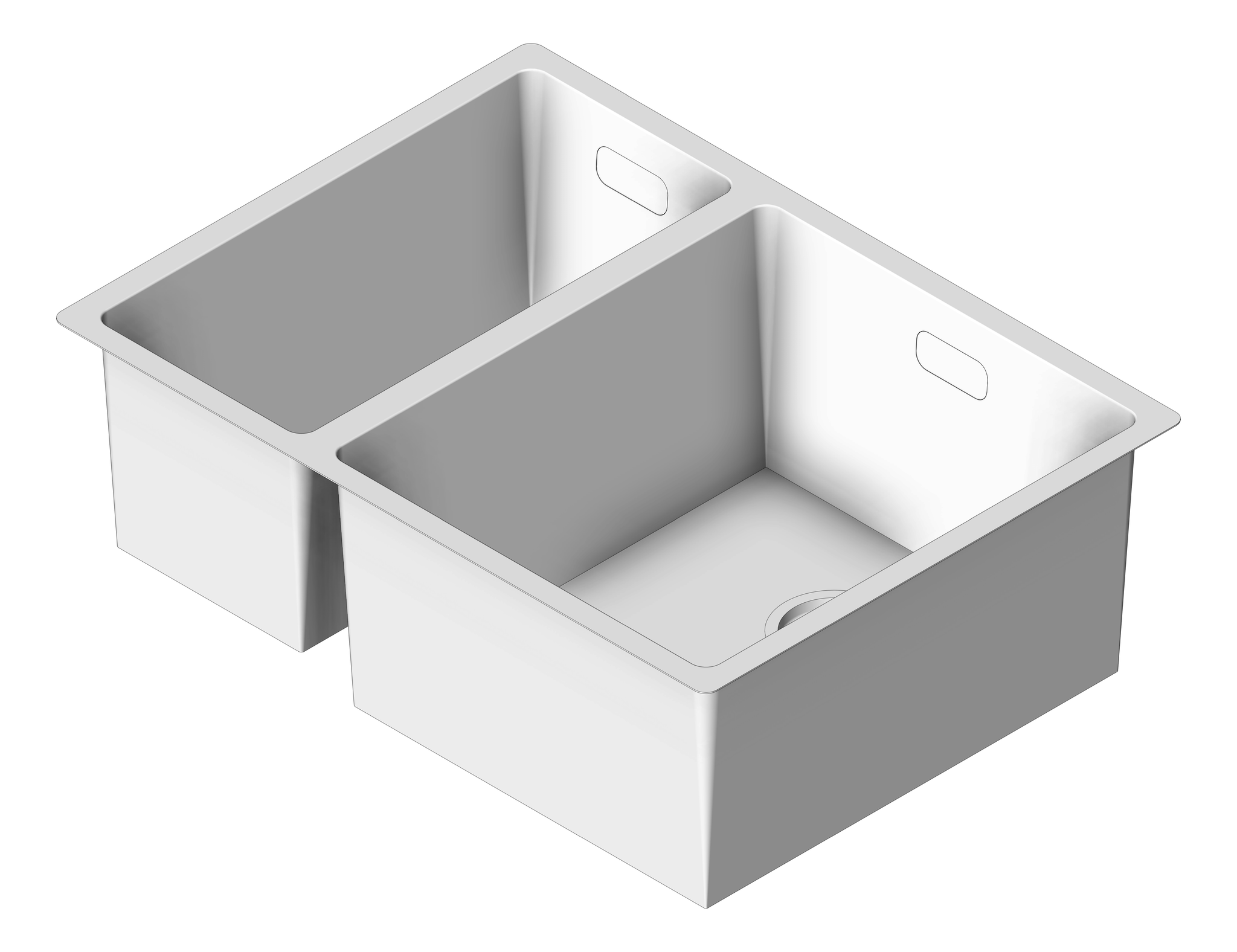 Sink Kitchen Abey Builders OneAndOneThirdBowl Overflow