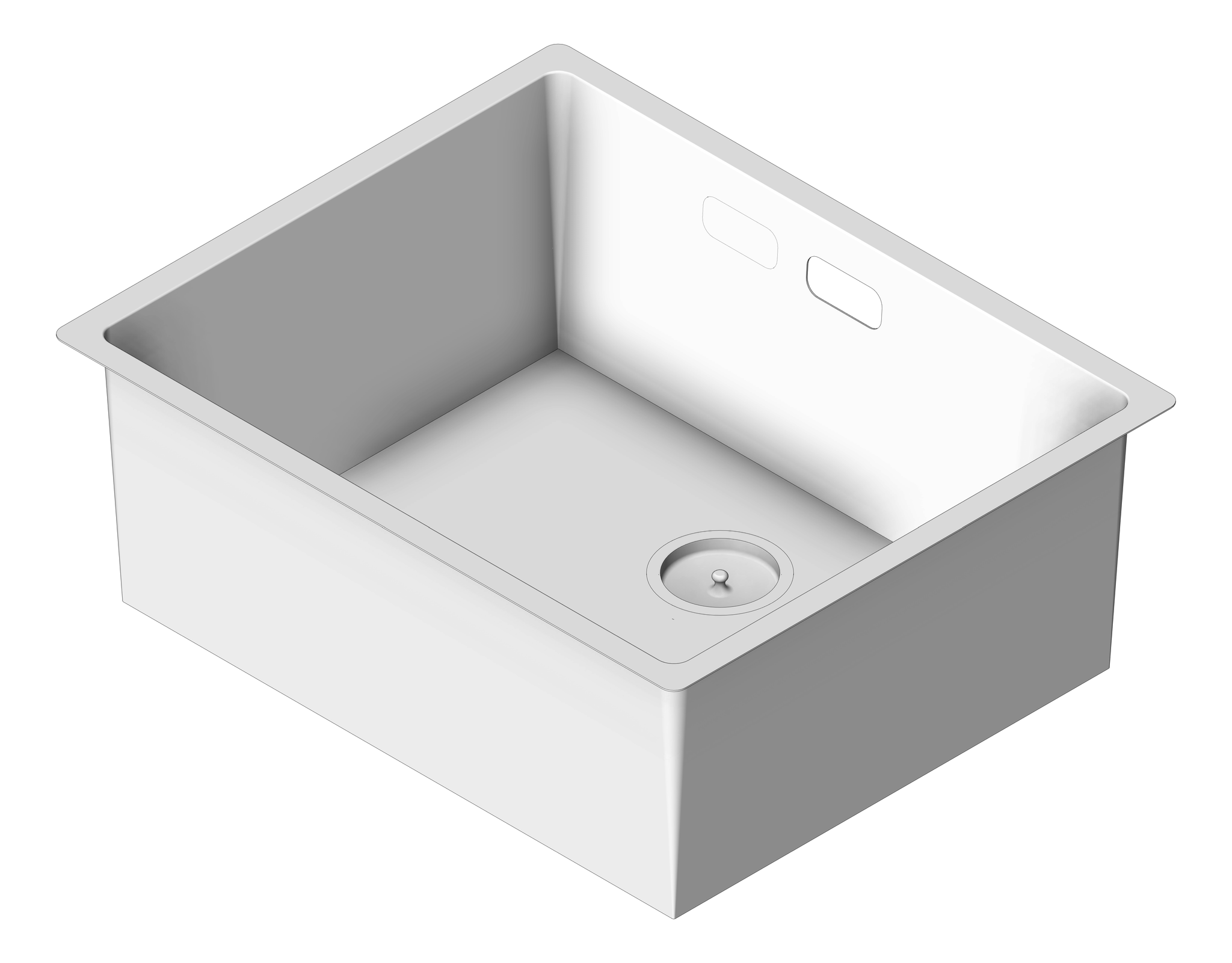 Sink Kitchen Abey Builders SingleBowl Overflow Large