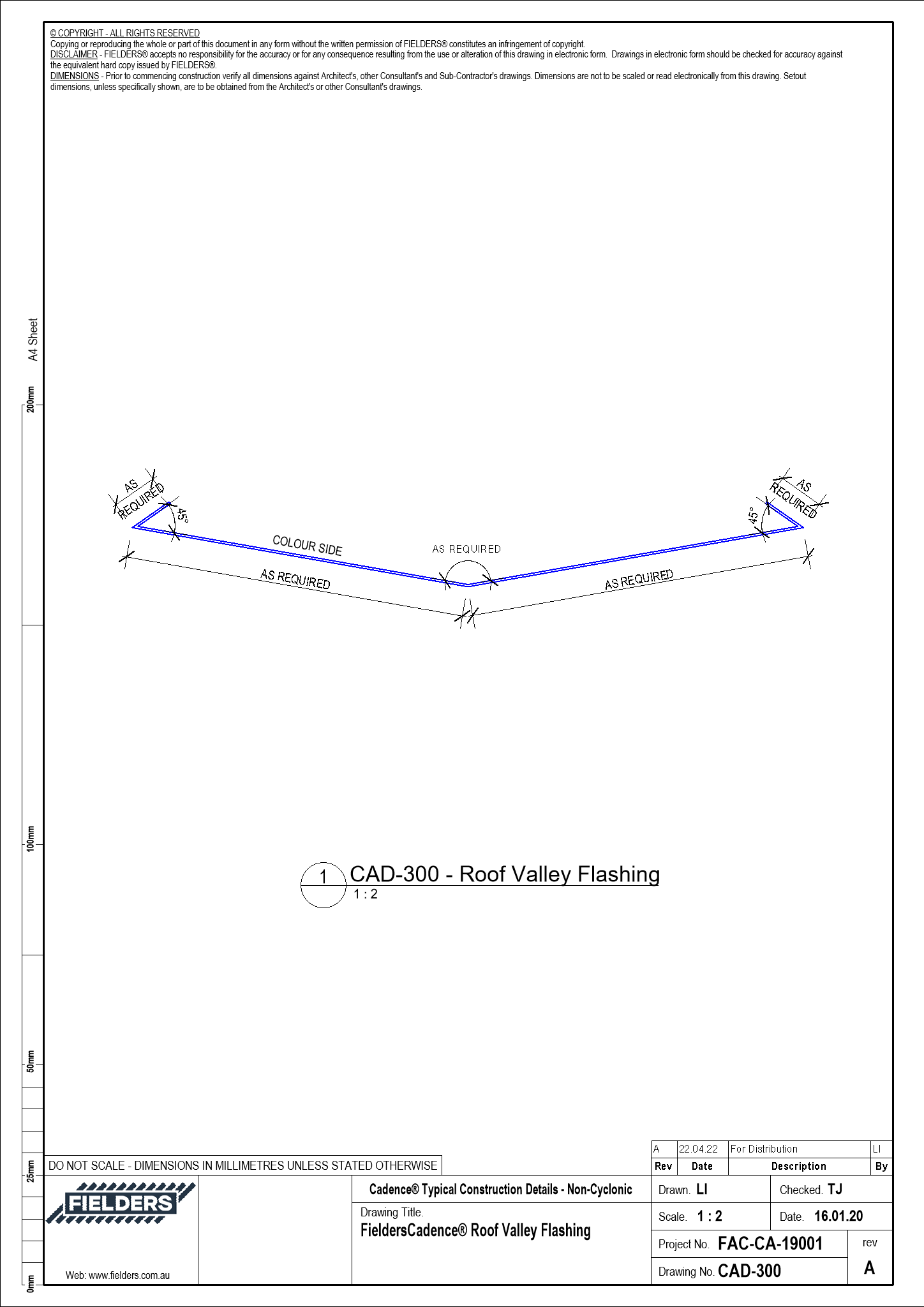 Navigate to CAD-300 - FieldersCadence® Roof Valley Flashing
