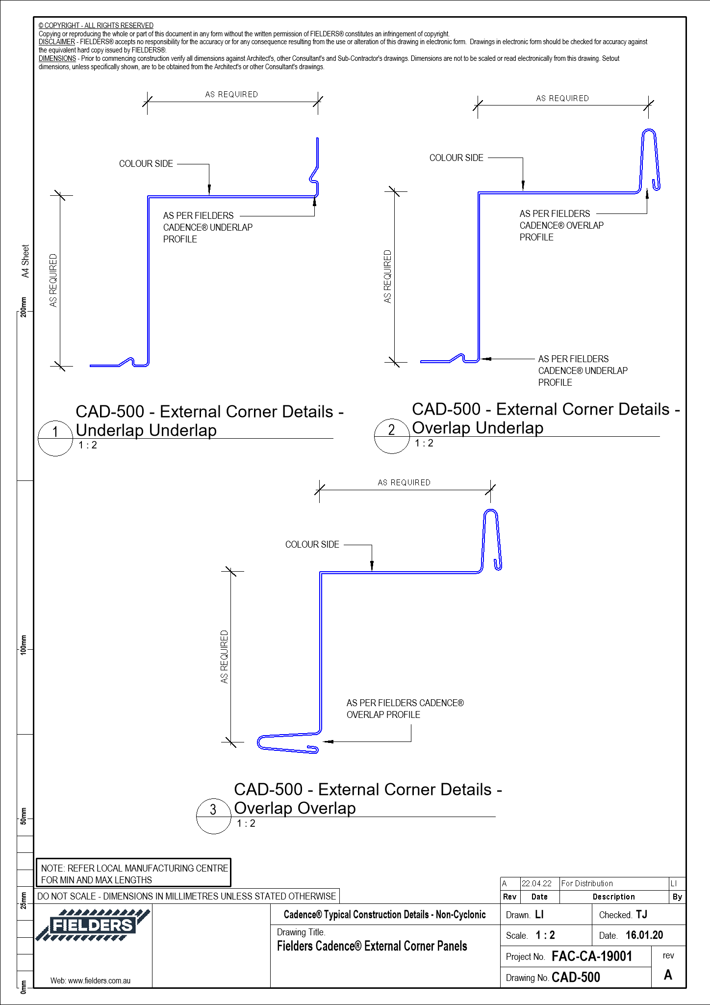 Navigate to CAD-500 - Fielders Cadence® External Corner Panels