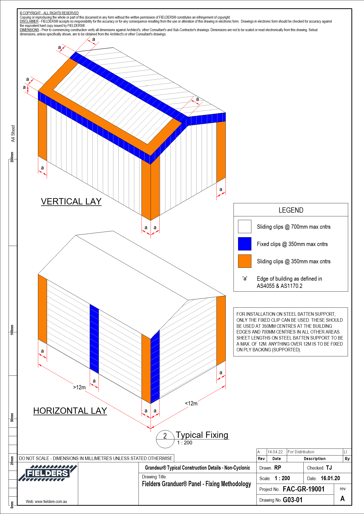 Navigate to G03-01 - Fielders Granduer® Panel - Fixing Methodology