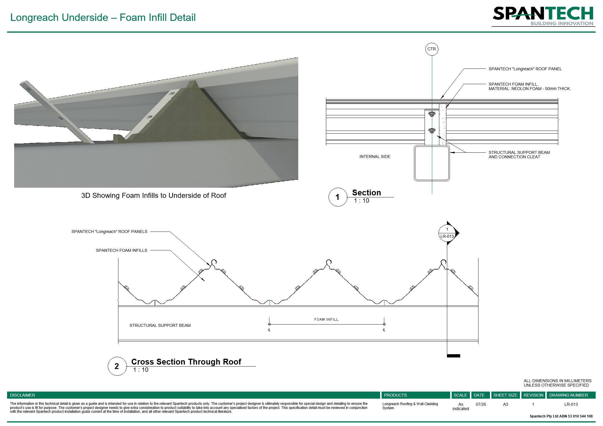  Image of LR-013 - Longreach Underside – Foam Infill Detail