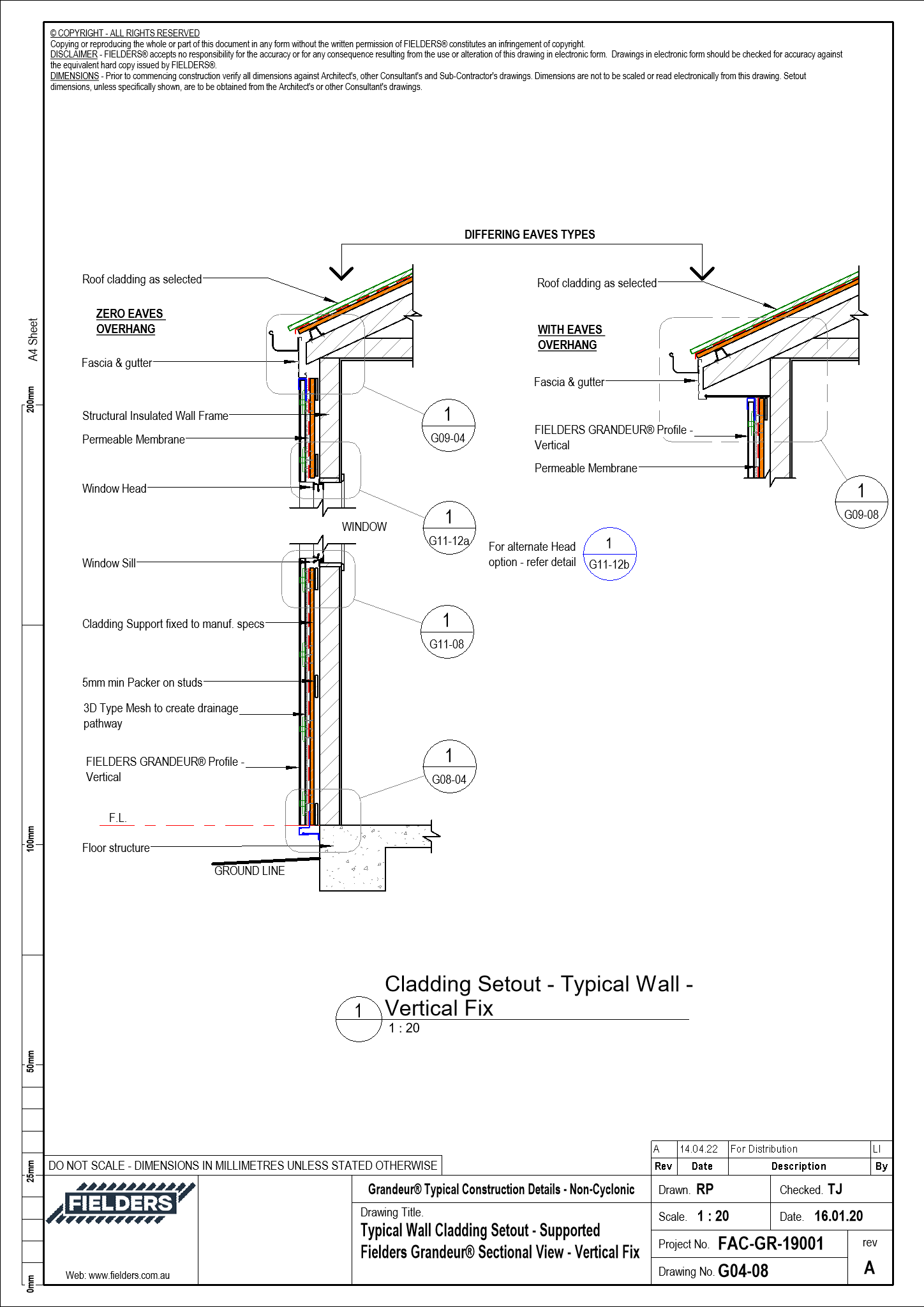 G04-08 - Typical Wall Cladding Setout - Supported Fielders Grandeur ...