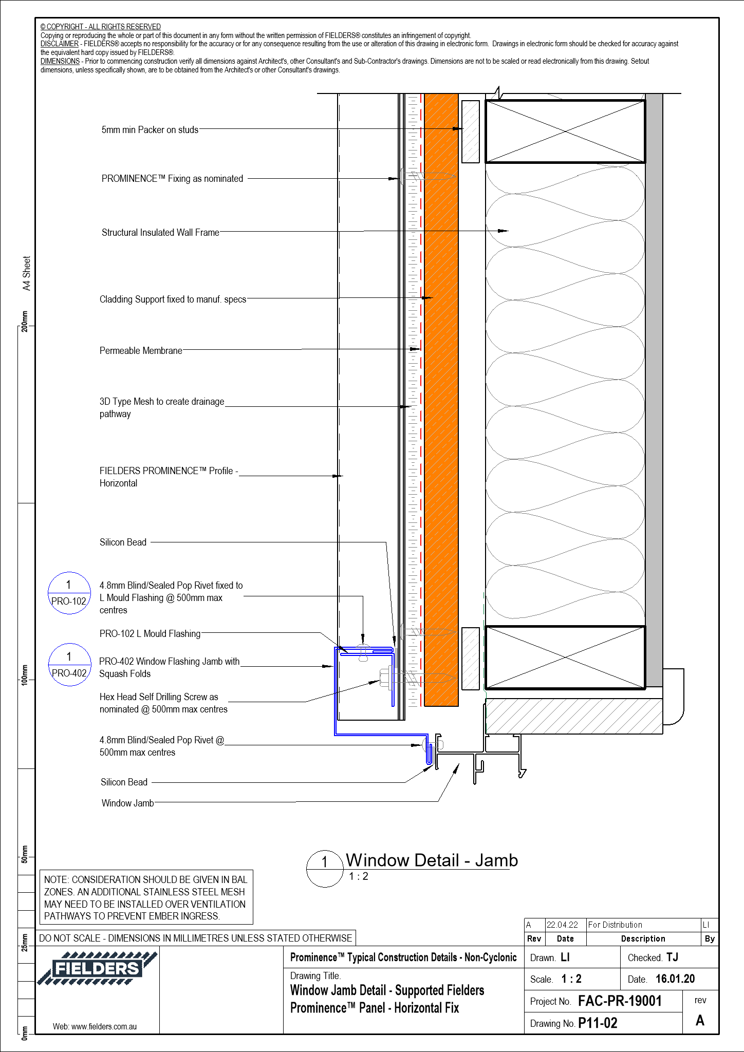 S04-06 - Typical Wall Cladding Setout - Unsupported Fielders Shadowline ...
